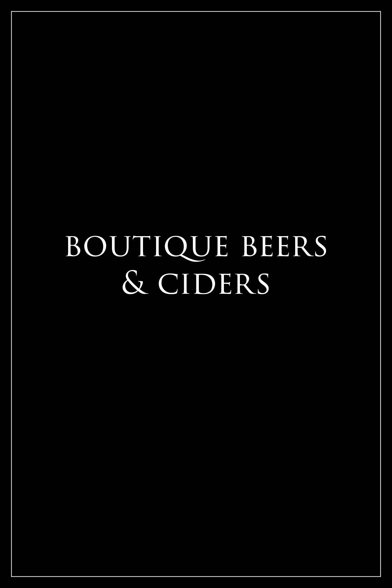 Boutique Beers Ciders